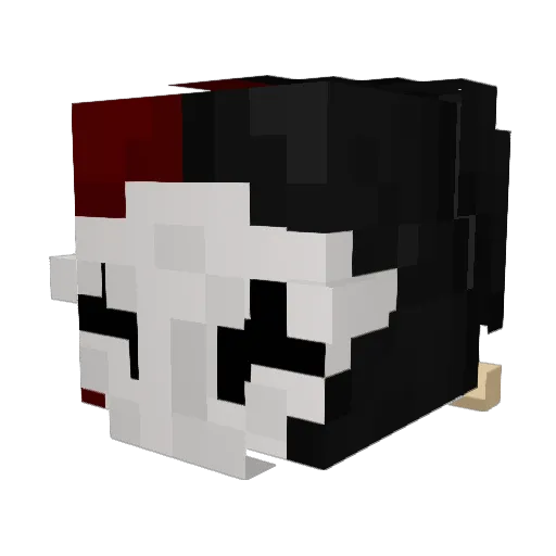 Ghos1ey Minecraft avatar head, 3D render