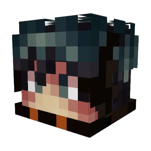 GhosRider Minecraft avatar head, 3D render