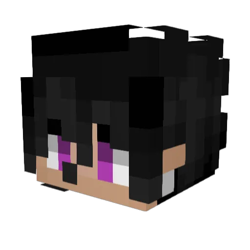 Ghosciuost Minecraft avatar head, 3D render