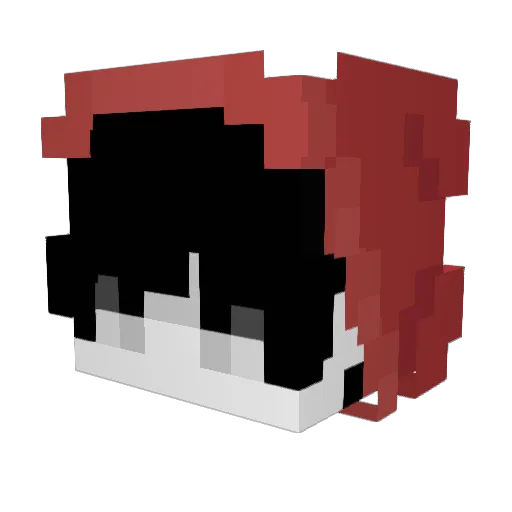 Ghost0Ox Minecraft avatar head, 3D render