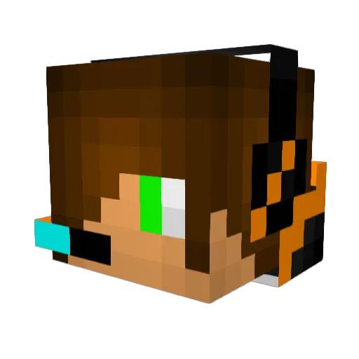 Ghost1am13 Minecraft avatar head, 3D render