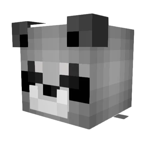 Ghost1y2 Minecraft avatar head, 3D render