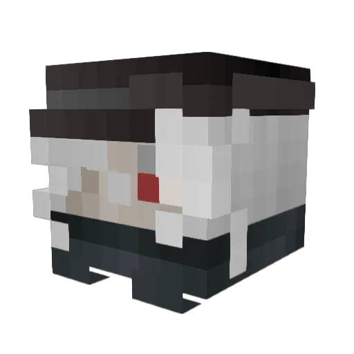 Ghost1yB1ue_ Minecraft avatar head, 3D render