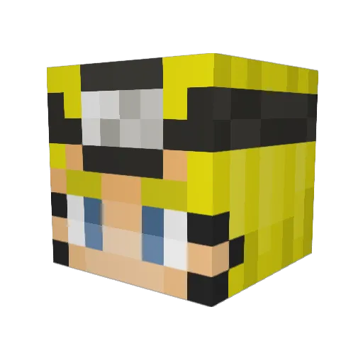 Ghost2244 Minecraft avatar head, 3D render