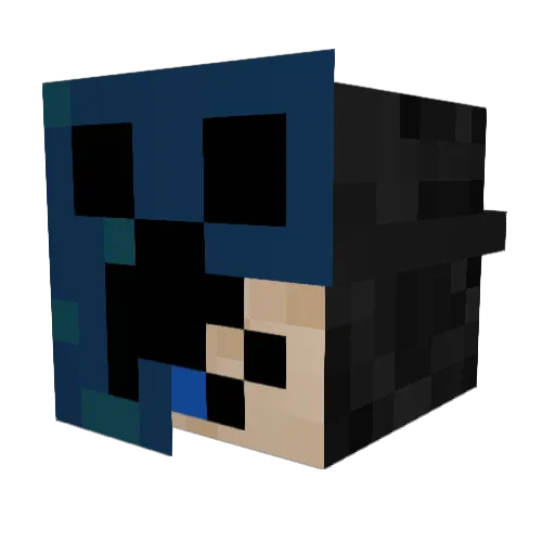 Ghost3456789 Minecraft avatar head, 3D render