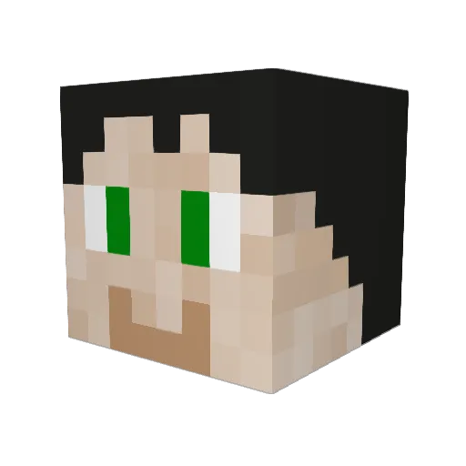 GhostAdmiral Minecraft avatar head, 3D render