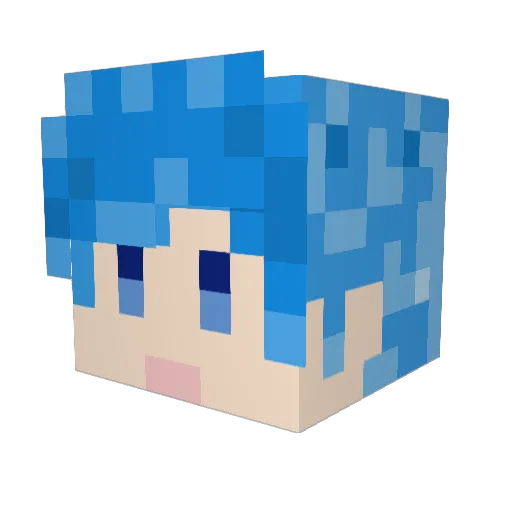 GhostAlan233 Minecraft avatar head, 3D render