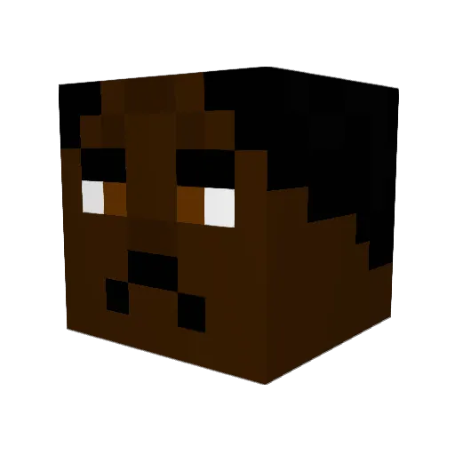 GhostBH Minecraft avatar head, 3D render