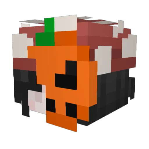GhostBab Minecraft avatar head, 3D render