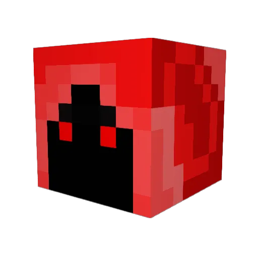 GhostBaka Minecraft avatar head, 3D render
