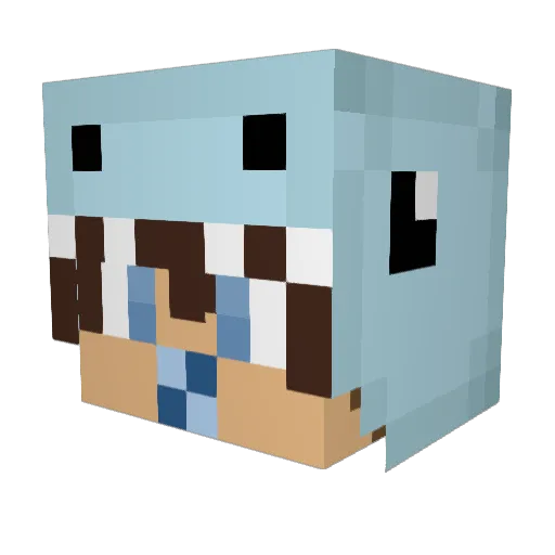 GhostBladeXY Minecraft avatar head, 3D render