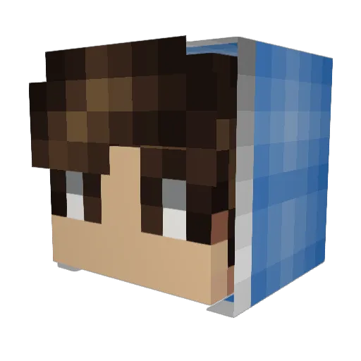 GhostBoy2101 Minecraft avatar head, 3D render