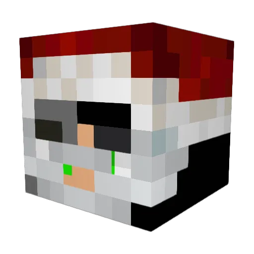 GhostBoy_Phantom Minecraft avatar head, 3D render