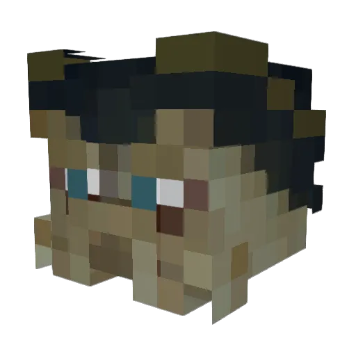 GhostBread Minecraft avatar head, 3D render