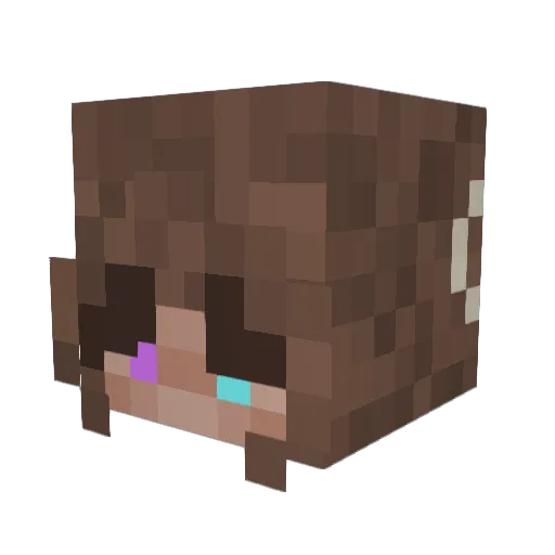 GhostBunnyWoo Minecraft avatar head, 3D render
