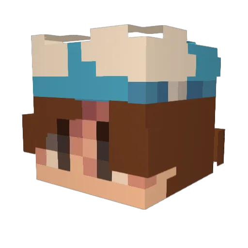 GhostBusterRovoG Minecraft avatar head, 3D render