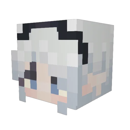 GhostComit Minecraft avatar head, 3D render