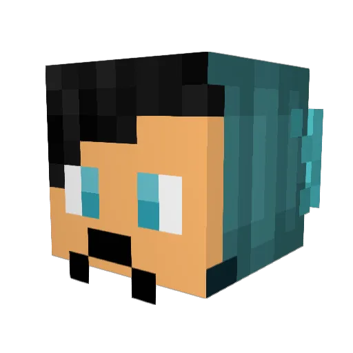GhostConq12 Minecraft avatar head, 3D render