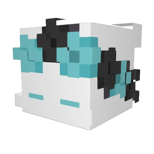 GhostCtm Minecraft avatar head, 3D render