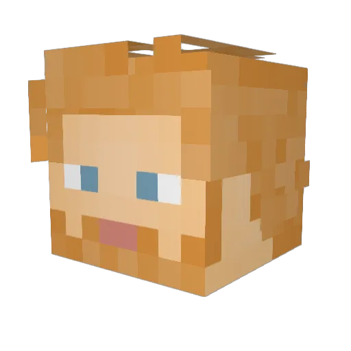 GhostEstateAgent Minecraft avatar head, 3D render