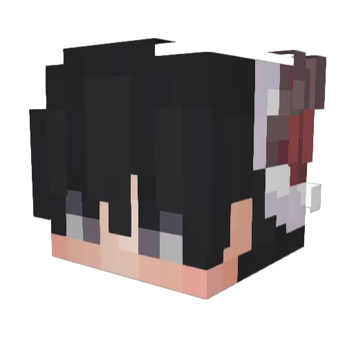 GhostFace666 Minecraft avatar head, 3D render