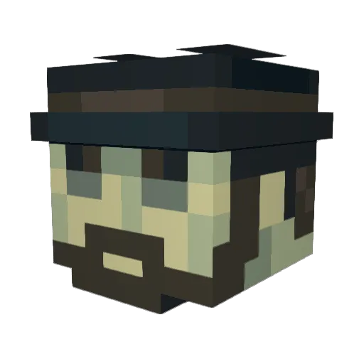 GhostFarts Minecraft avatar head, 3D render