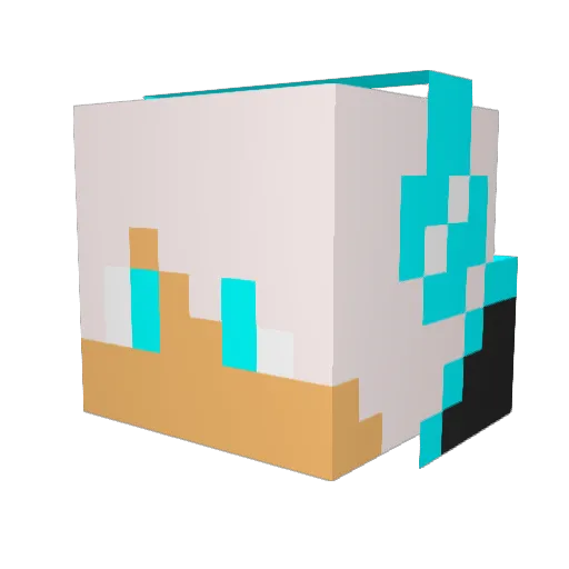GhostFireGamer Minecraft avatar head, 3D render