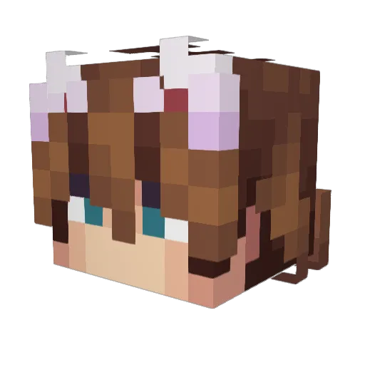 GhostFish01 Minecraft avatar head, 3D render