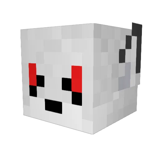 GhostFox6161 Minecraft avatar head, 3D render