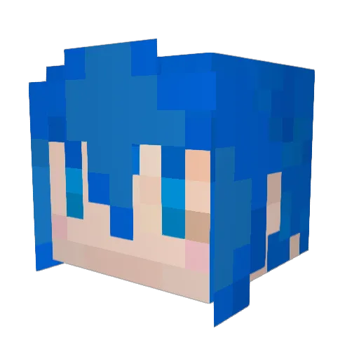 GhostG300 Minecraft avatar head, 3D render
