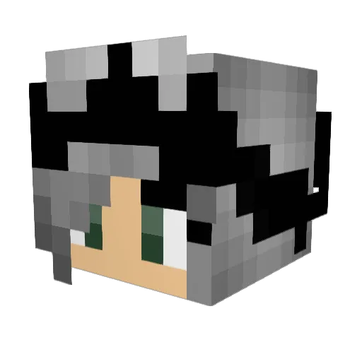 GhostGal_21 Minecraft avatar head, 3D render