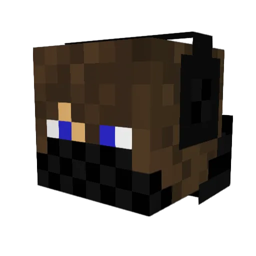 GhostGamerPT Minecraft avatar head, 3D render