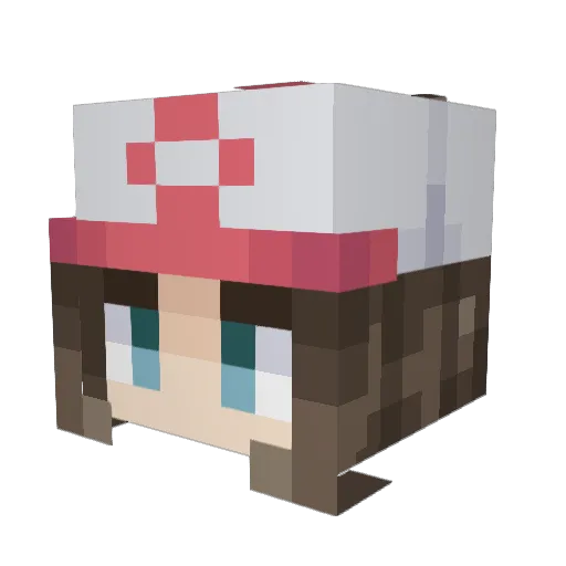 GhostGirlAlice Minecraft avatar head, 3D render