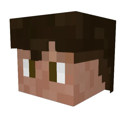GhostHase02 Minecraft avatar head, 3D render