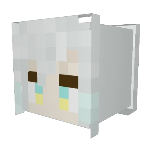 GhostInFiction Minecraft avatar head, 3D render