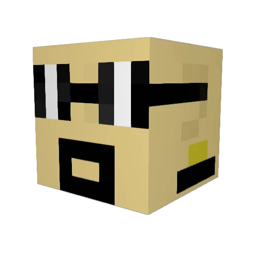 GhostJB Minecraft avatar head, 3D render