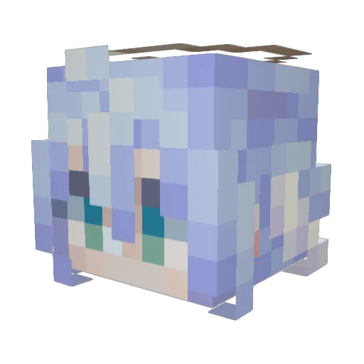 GhostKevin Minecraft avatar head, 3D render