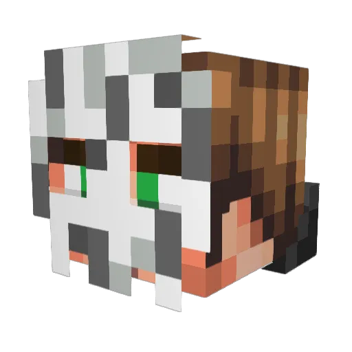 GhostKhayos Minecraft avatar head, 3D render