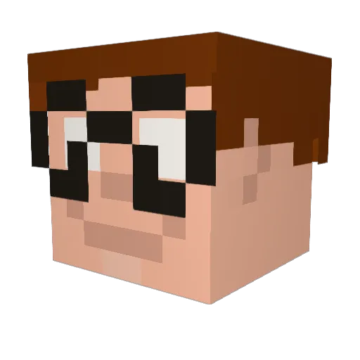 GhostKing92 Minecraft avatar head, 3D render
