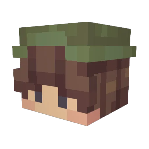 GhostKing_2001 Minecraft avatar head, 3D render