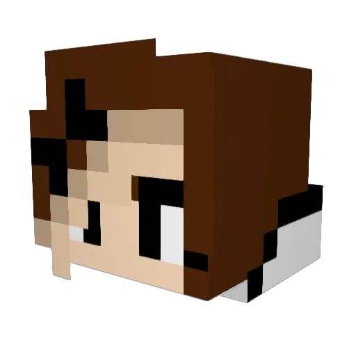 GhostKiss Minecraft avatar head, 3D render