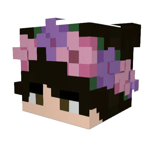 GhostKomrk Minecraft avatar head, 3D render