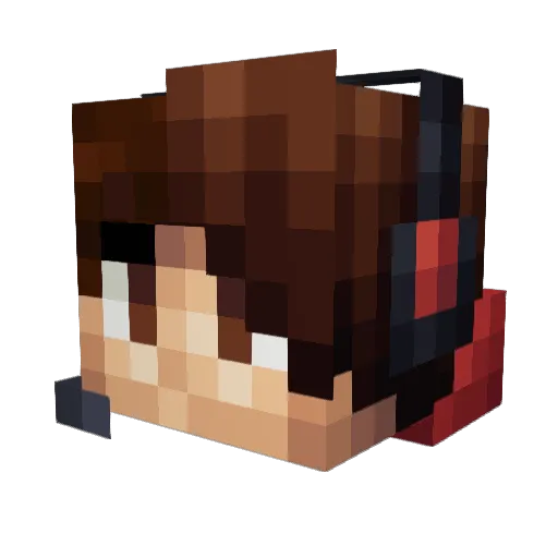GhostMasster Minecraft avatar head, 3D render