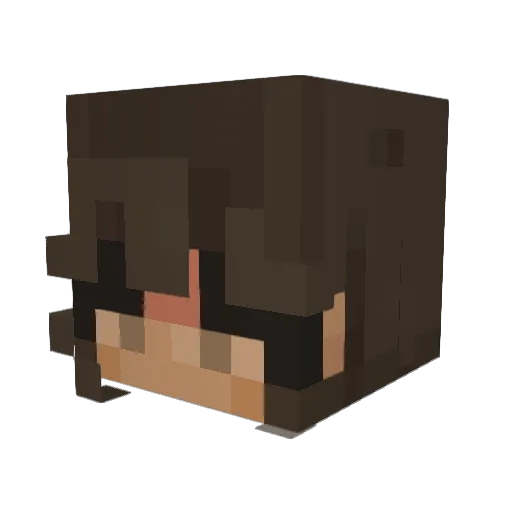 GhostMelt Minecraft avatar head, 3D render