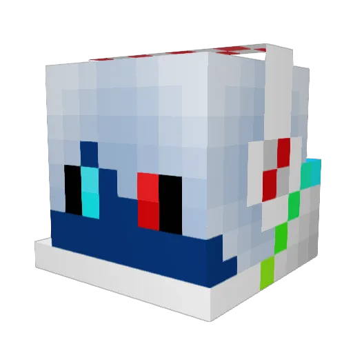GhostNinjaGaming Minecraft avatar head, 3D render