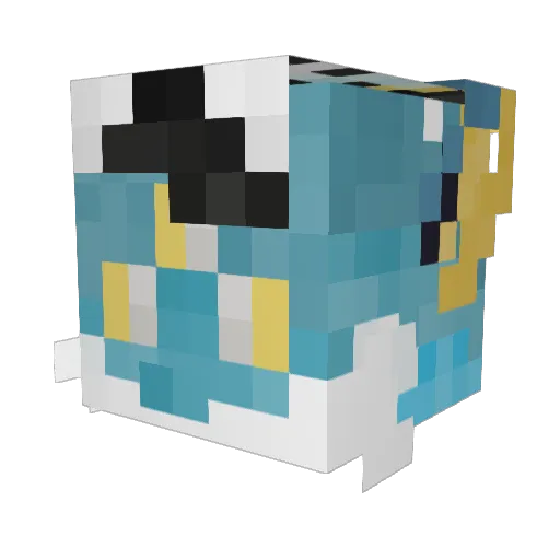 GhostNoodl Minecraft avatar head, 3D render