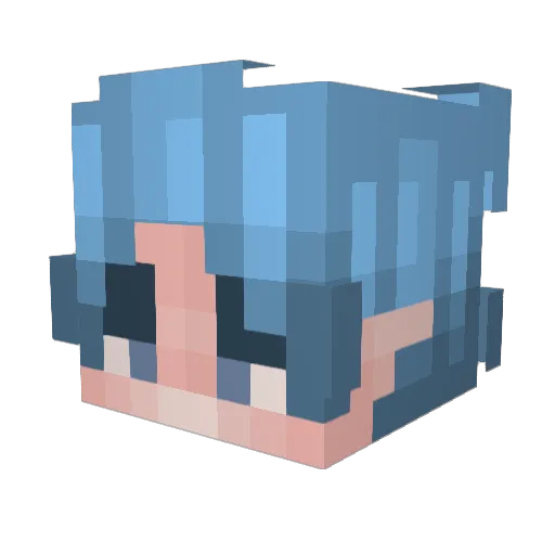 GhostOfLandon Minecraft avatar head, 3D render
