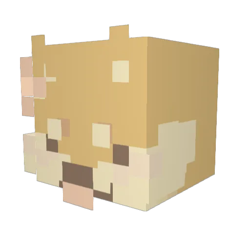 GhostOfMrNoodle Minecraft avatar head, 3D render