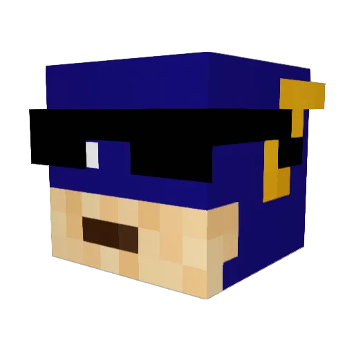 GhostOlJr Minecraft avatar head, 3D render