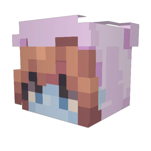 GhostOrbits Minecraft avatar head, 3D render